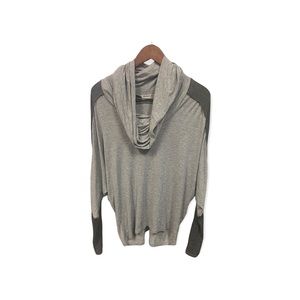 Michael Stars - Grey Long Sleeve, Cowl Neck Dolman Top